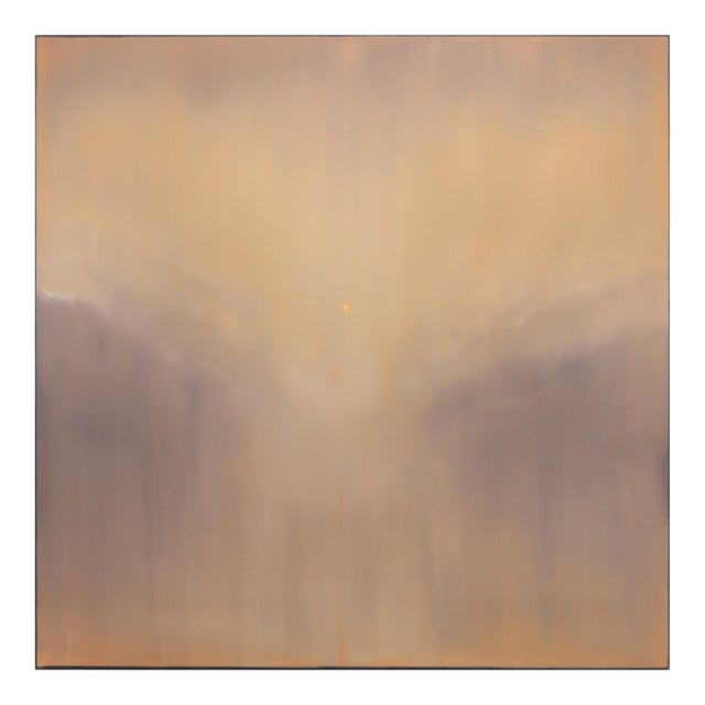 Return to Presence - Original Abstract Minimalist Landscape Oil Painting on Canvas by Mark Acetelli For Sale
