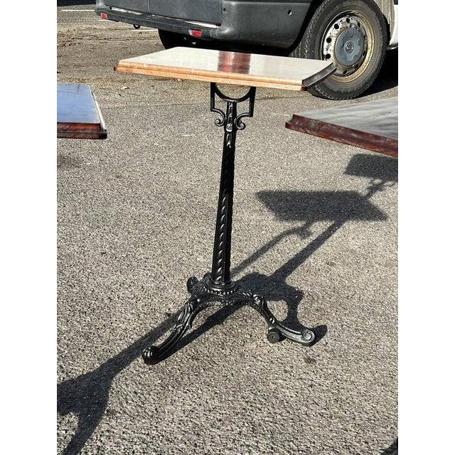 Industrial Factory Edwardian Metal Cast Iron & Wood Machinists Tables, Set of 3 For Sale - Image 17 of 18