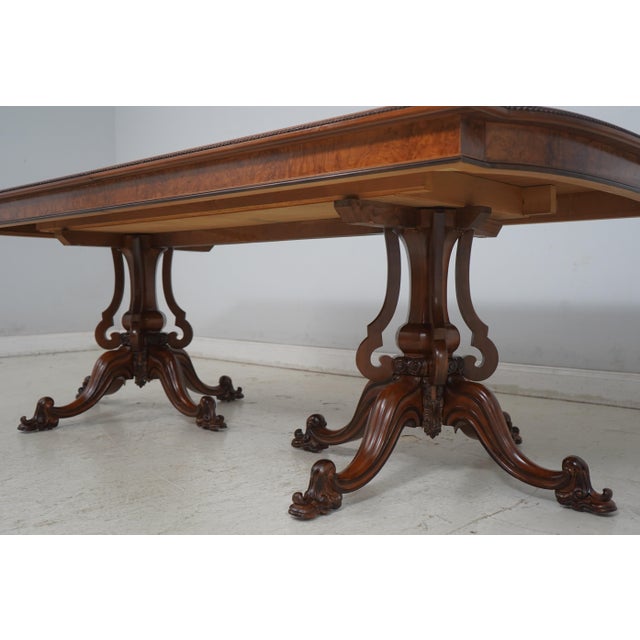 Italian Continental Style Carved Dining Room Table For Sale - Image 11 of 18
