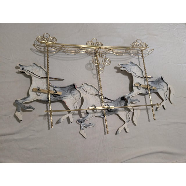 C Jere Carousel Horses Metal Style Wall Sculpture For Sale - Image 9 of 15