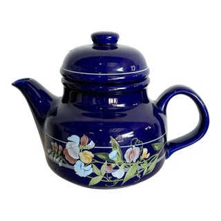 Japanese Mikasa Rondo Blue Teapot For Sale