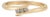 Minimalist Three Stone Natural Diamond Bypass Ring in 18k Yellow Gold Stackable Size 6.5 For Sale