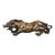 Antique Gilt Bronze Mythical Beast Sculpture – 9.4" Gold Inlaid Guardian Figure For Sale