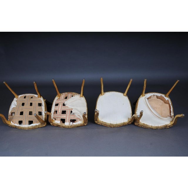 French Salon Chairs from Bellevue Palace, Berlin, 1890s, Set of 4 For Sale - Image 11 of 18