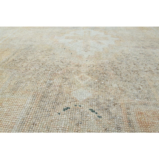 1970s 1970s Vintage Handmade Wool Cotton Turkish Beige Runner Rug For Sale - Image 5 of 11