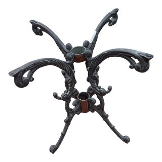 Vintage Hollywood Regency Molla Cast Aluminum Table Base For Sale