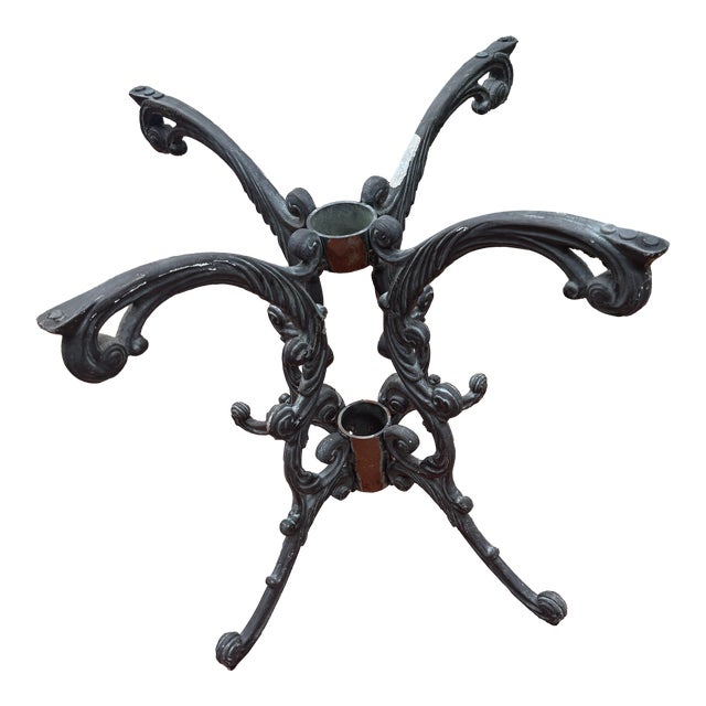 Vintage Hollywood Regency Molla Cast Aluminum Table Base For Sale