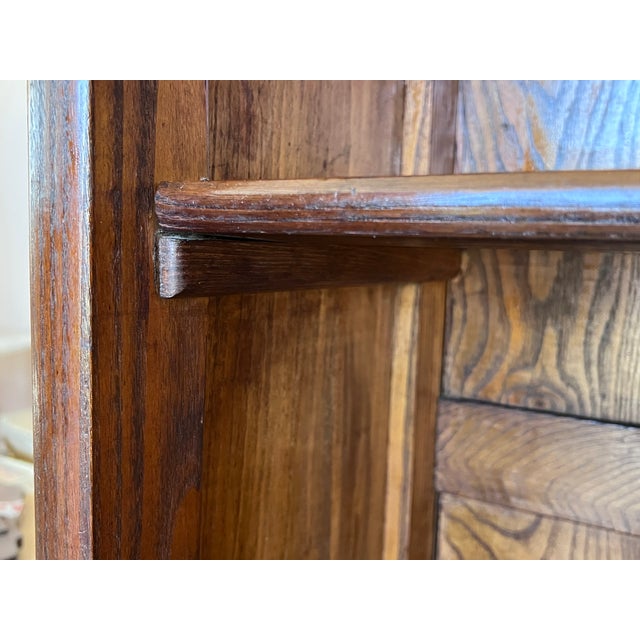 19th Solid Oak Bookcase or Etagere With Five Shelves For Sale - Image 9 of 11