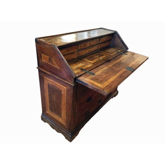 Antique Walnut Secretaire, 1700s For Sale - Image 6 of 10
