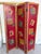 Vintage Mid-Century Vienna Werkstatte Style Three-Panel Hand-Painted Wood Screen Room Divider (Pier 1) For Sale - Image 4 of 4