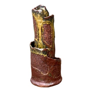 Vintage Abstract Pottery Vase For Sale