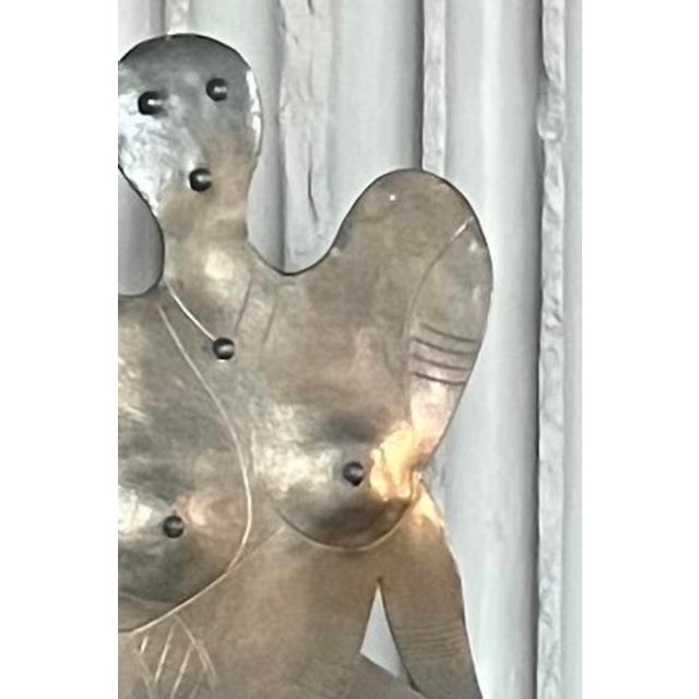 An original handcrafted metal sculpture by Italian artist Antonio Misuraca , created in the 1980s. Characterized by...