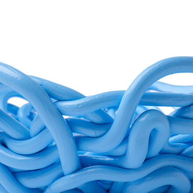 Tutti Frutti II Special Basket in Light Blue by Gaetano Pesce for Fish Design For Sale - Image 6 of 8