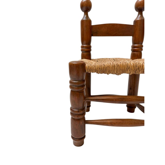 Stunning and elegant Rustic Brutalist low side chair. Design in the style of Charles Dudouyt. Striking French design....