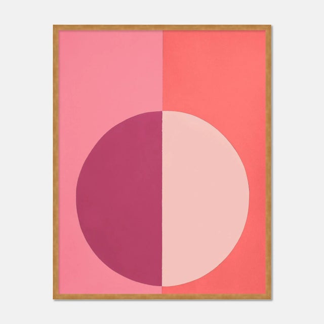 Contemporary Pink Forever by Stephanie Henderson in Gold Frame, Small Art Print For Sale - Image 3 of 3
