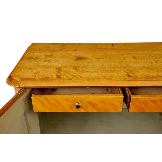 19th Century Swedish Birch Cupboard, 1860s For Sale - Image 9 of 11