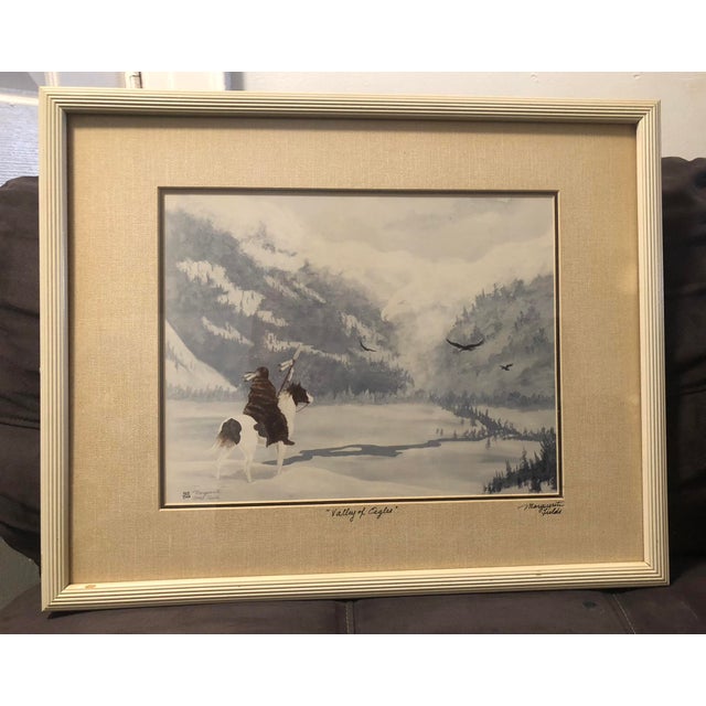 Marguerite Fields "Valley of Eagles" Signed & Numbered Lithograph 403/500 (1987) For Sale - Image 4 of 12