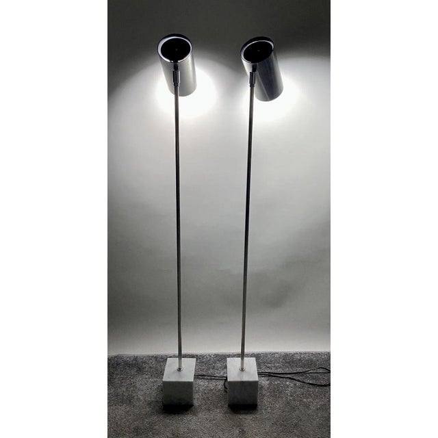 Mid-Century Modern Mid-Century Modern Chrome & Marble Base in the Manner of George Kovacs For Sale - Image 3 of 12