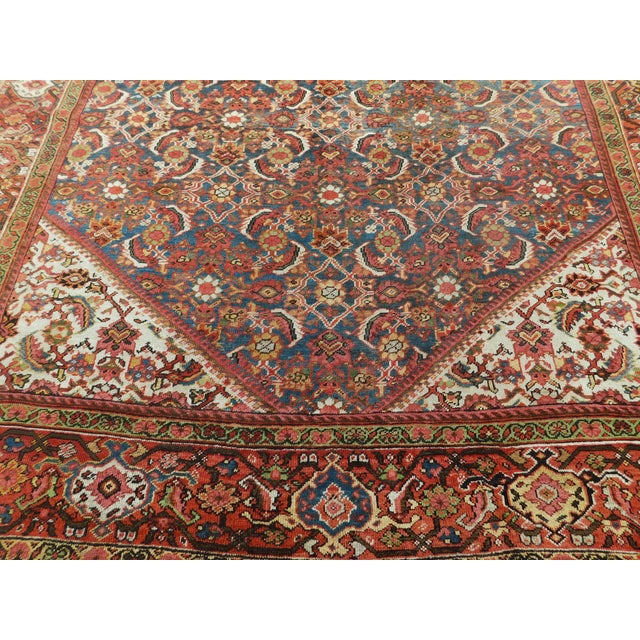 Antique Hand-Knotted Persian Sultan Abad Rug. 8'10"x 13' For Sale - Image 12 of 18