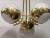 Mid-Century Modern Round Murano Glass and Brass Chandelier, 2000s For Sale - Image 3 of 10