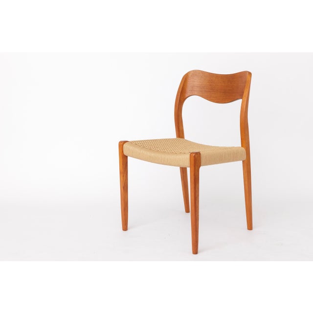 Danish Model 71 Chairs in Teak by Niels Otto Møller for J.L. Møllers, Set of 8 For Sale - Image 9 of 17