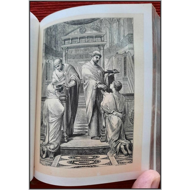 (1881) Silver Clasped Christian Roman Missal - Fine Binding Illustrated Antique Christian Bible Art For Sale - Image 12 of 18