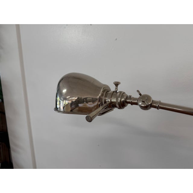 Ralph Lauren Ralph Lauren Home Rl '67 Polished Nickel Boom Arm Desk Lamp For Sale - Image 4 of 7