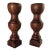 Carved from rich walnut, this pair of candle holders carries the quiet dignity of mid century design. Their baluster form,...