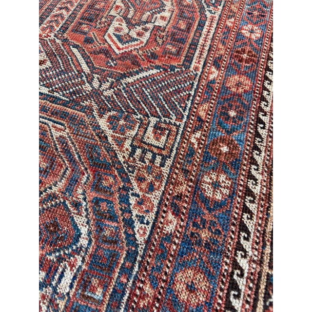 Antique Southwest Khamseh Repeating Circle of Life Boteh Mother-Child Motifs Rug 4.2 x 6.2 For Sale In Milwaukee - Image 6 of 11