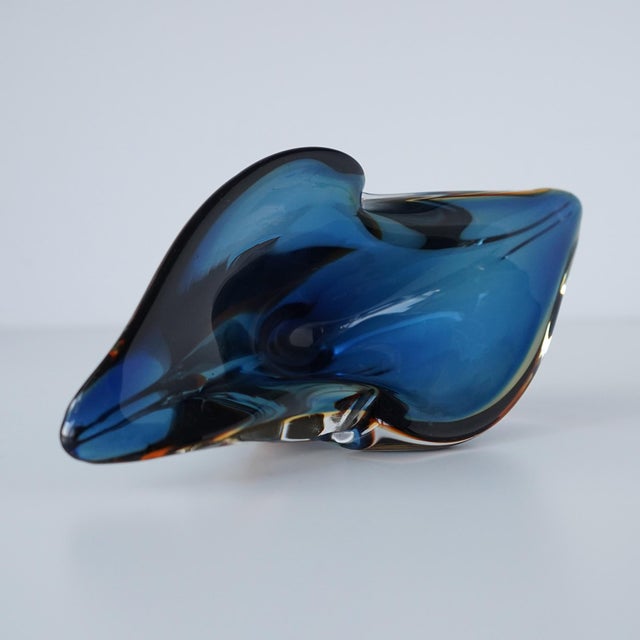 Mid 20th Century Murano Sommerso Glass Catchall Vide Poche For Sale - Image 10 of 12