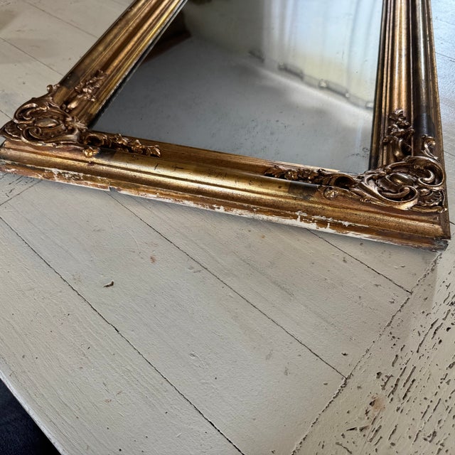 Antique German Gilded Wood and Stucco Rococo Revival Mirror with Original Mercury Glass, 1850 For Sale - Image 17 of 18