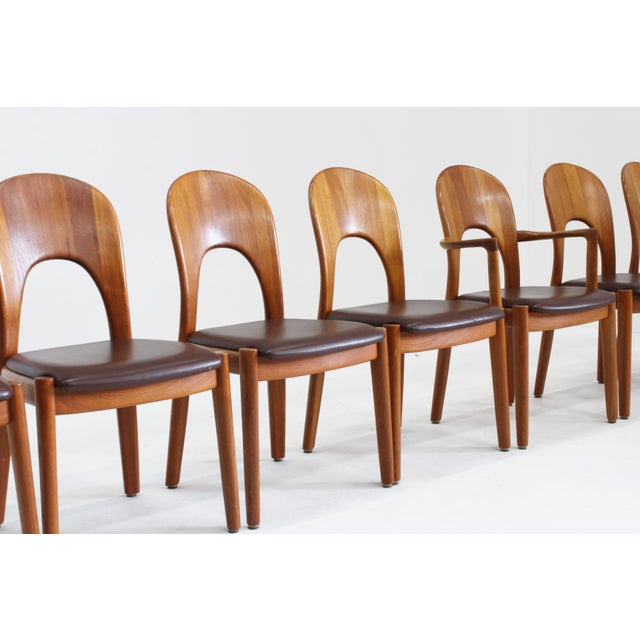 Vintage Danish Teak Dining Chairs by Niels Koefoed for Koefoeds Hornslet, 1960s, Set of 8 For Sale - Image 10 of 11