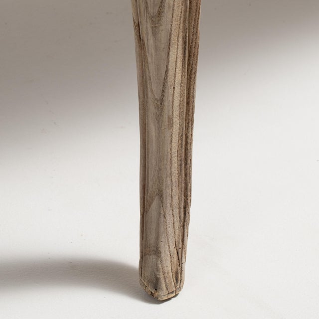 19th Century France Louis XV Antique White Oak Side Table For Sale In Greensboro - Image 6 of 15