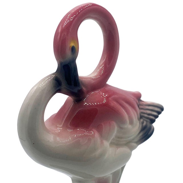 1940s Mid-Century Pink Flamingo Ceramic Tabletop Statue Set by Brad Kealer, 2 Pieces For Sale - Image 15 of 18