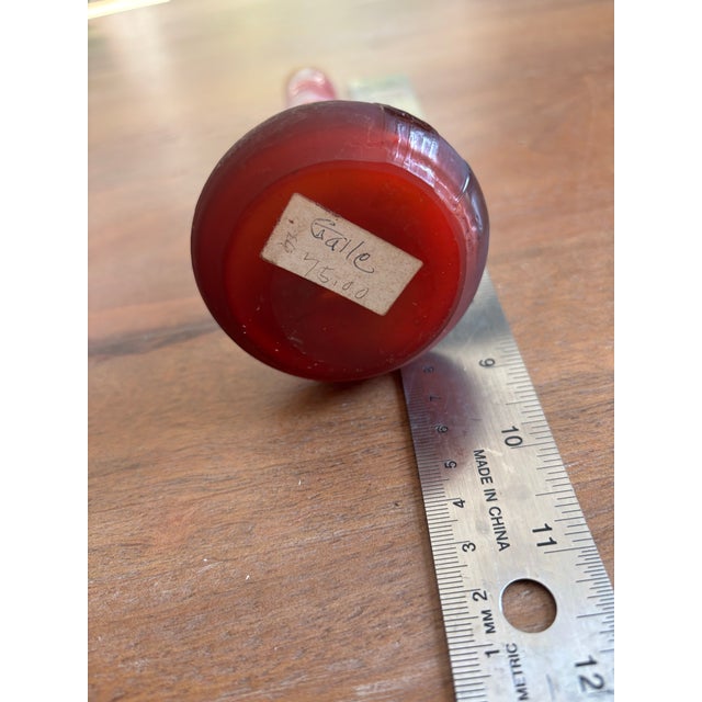 Glass Late 19th Century Gorgeous Multi-Layered Emile Galle Signed Stick Vase For Sale - Image 7 of 7