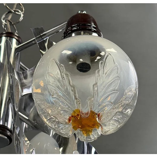 Murano Glass Chandelier from Mazzega, 1970s For Sale - Image 6 of 11