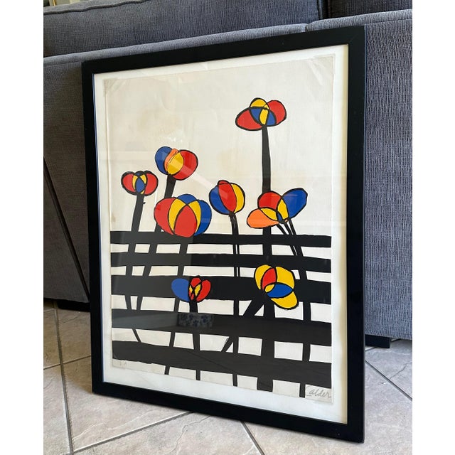 Abstract Expressionism Alexander Calder Untitled/Flowers Fences 1972 Magie Eolienne Portfolio For Sale - Image 3 of 16