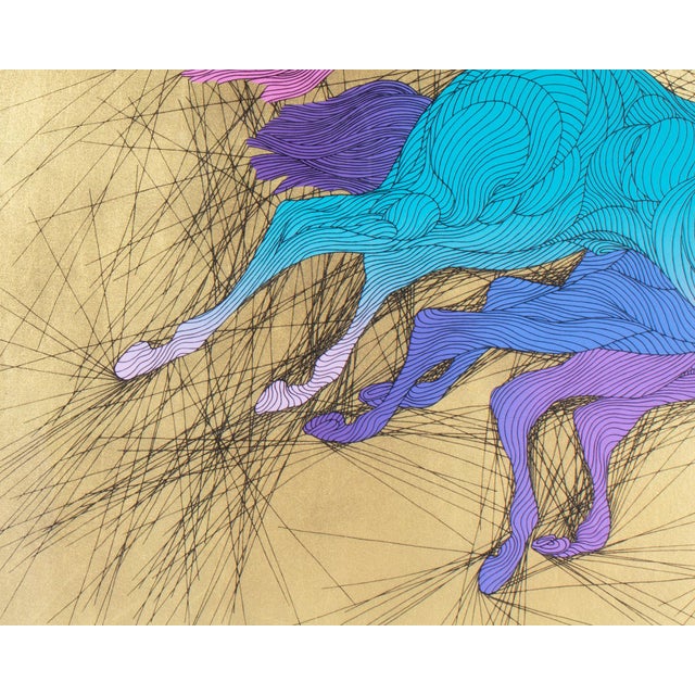 A 2019 serigraph print titled "Le Saut (The Jump)" by the Moroccan artist Guillaume Azoulay (born 1949). This print...