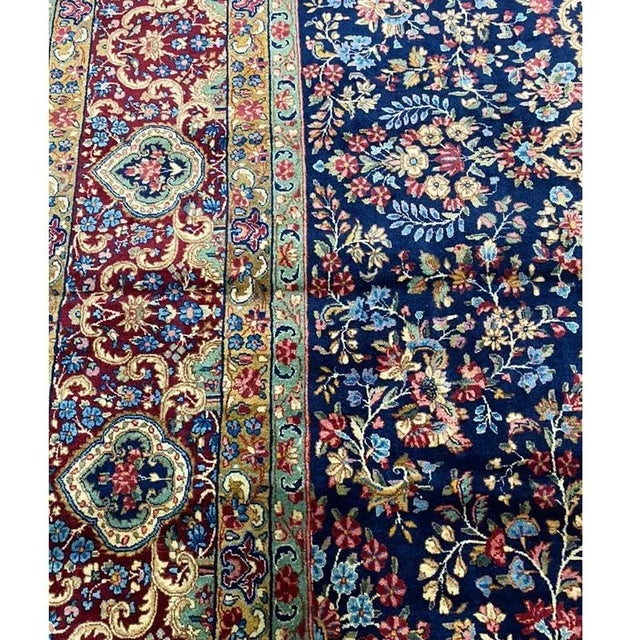 1960s Persian Kerman Area Rug 11’11” X 19’9″ For Sale - Image 11 of 13