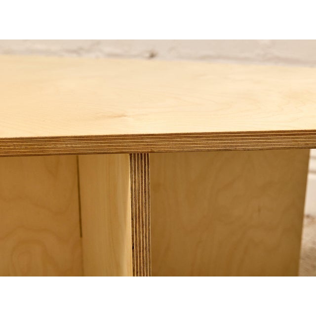 Champagne Postmodern Style Sculptural Blonde Wood Coffee Table For Sale - Image 8 of 8