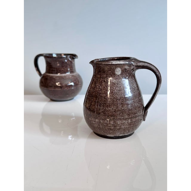 Modern Handmade Ceramic Art Jugs from Serocka, Germany, 1970s, Set of 2 For Sale - Image 3 of 13