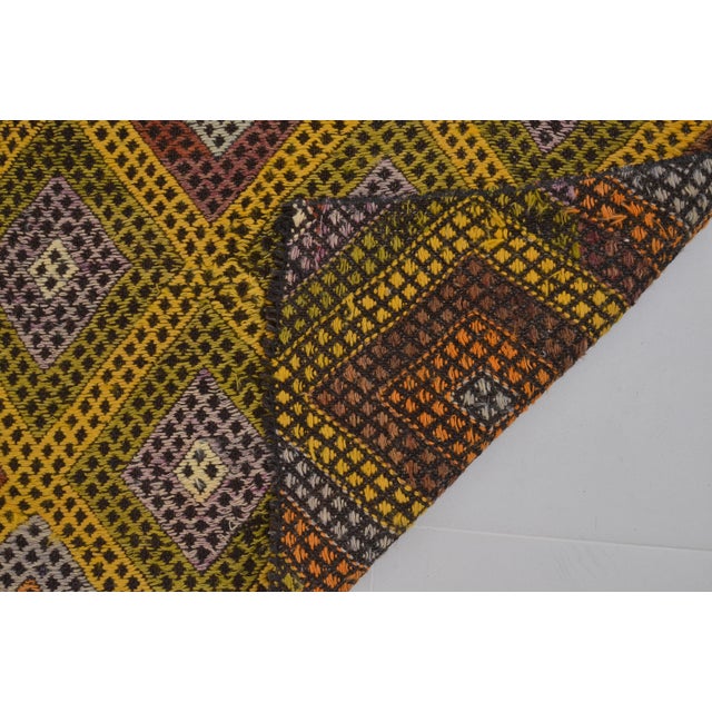 1960s Geometric Anatolian Kilim Rug For Sale - Image 9 of 10