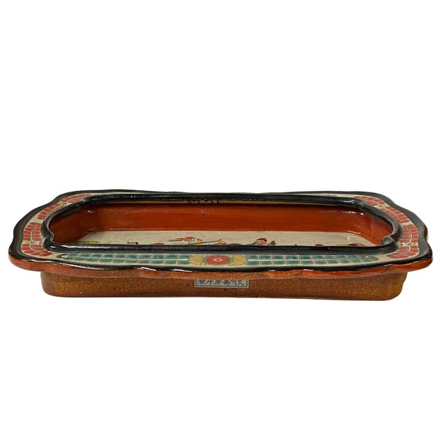 Vintage Chinese Powder Doped Color Eight Immortal Display Dish For Sale - Image 4 of 9