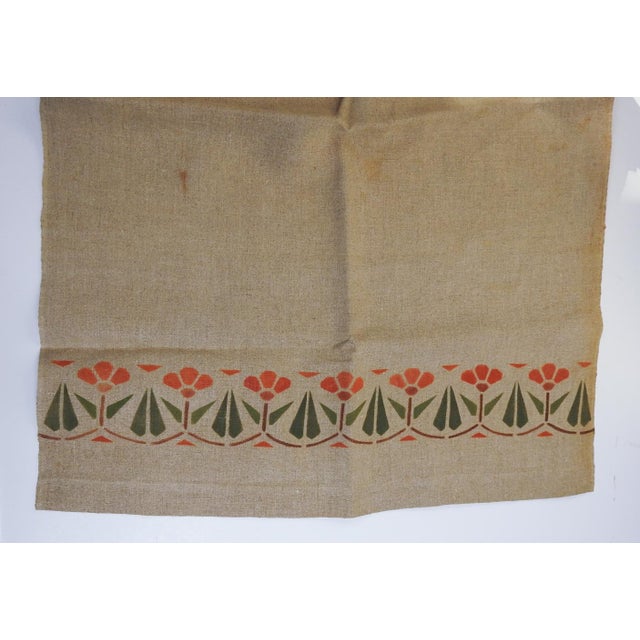 Early 20th Century Early 20th Century Arts and Crafts Linen Table Runner For Sale - Image 5 of 7