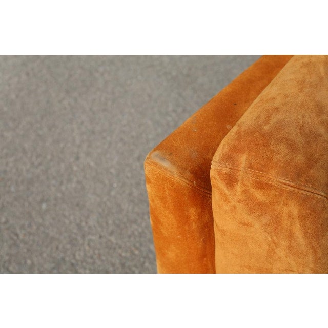 Suede and Steel Orange Sofa, 1970 For Sale - Image 6 of 18