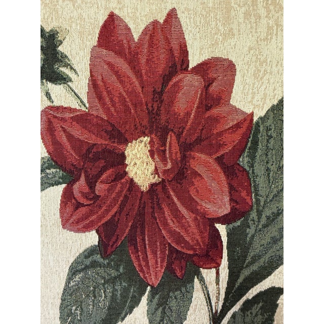 Vintage Framed Botanical Dahlia Needlepoint- Decorative Arts Inc. For Sale - Image 4 of 9