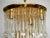 Mid-Century Modern Vintage Italian Brass and Crystal Ceiling Lamp, 1970s For Sale - Image 3 of 8
