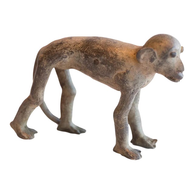 Vintage African Monkey Sculpture For Sale