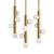 Rhoads Chandelier, Alabaster/Natural Brass For Sale In Detroit - Image 6 of 9