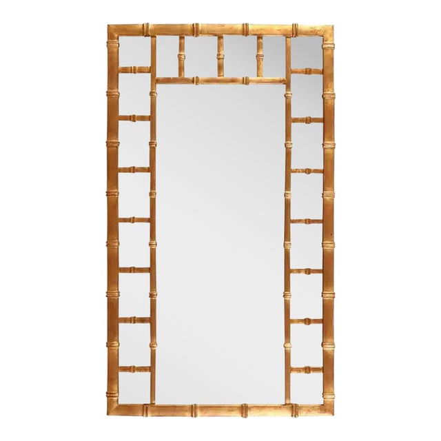 Faux Bamboo Mirror For Sale